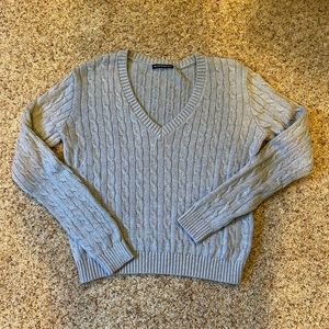 Brandy Melville/John Galt Cable Knit V-Neck Sweater